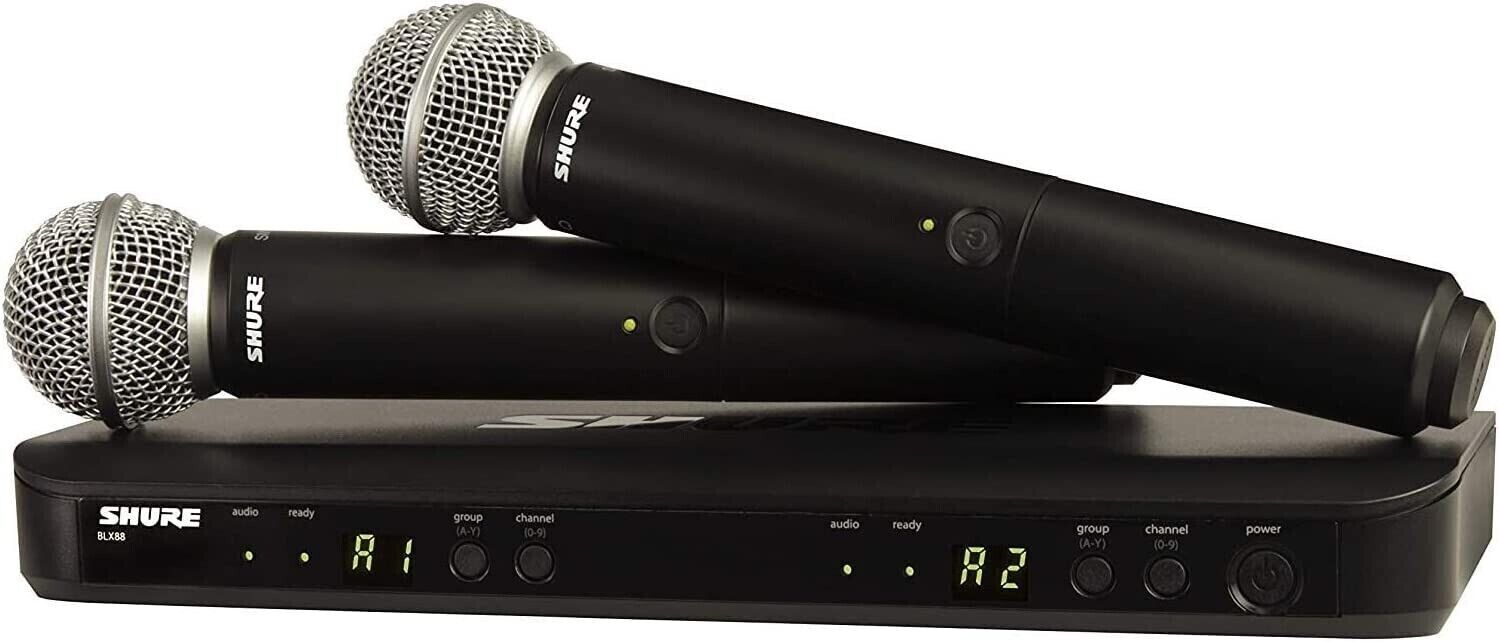 Shure BLX288/SM58-H10 Wireless Dual Vocal System with two SM58