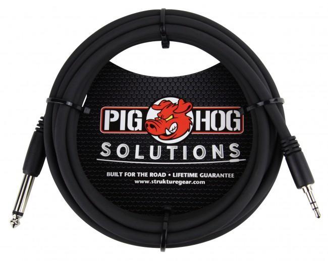 Pig Hog PX-35T4M Solutions 3.5mm TRS to 1/4" Mono Adapter Cable (10 ft.) - Rock and Soul DJ Equipment and Records