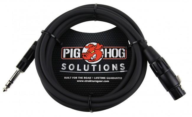 Pig Hog PX-TMXF1 10' TRS Male to XLR Female Balanced Cable - Rock and Soul DJ Equipment and Records