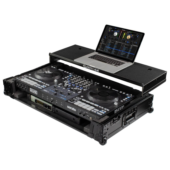 RANE FOUR I-Board Flight Case with Glide Style Laptop Platform and Wheels
