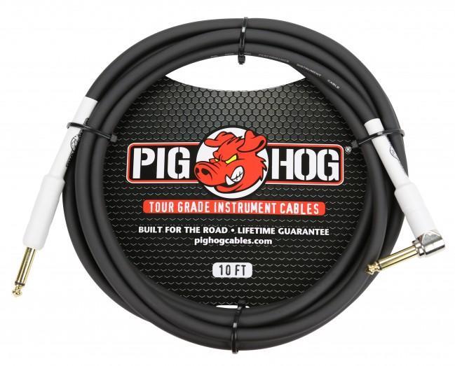 Pig Hog PH10R Instrument Cable 1/4" - 1/4" (1 ft.) 10 ft. - Rock and Soul DJ Equipment and Records