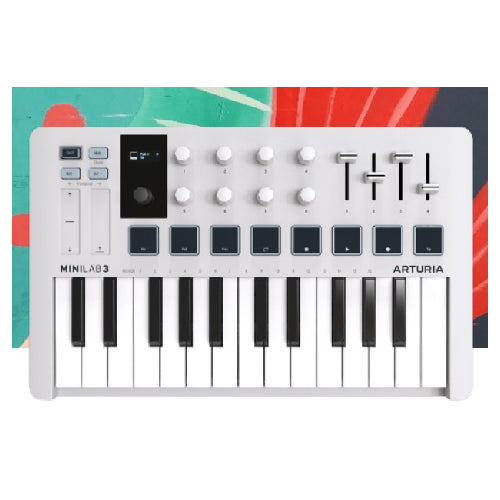 Arturia MiniLab 3 MIDI Keyboard, White