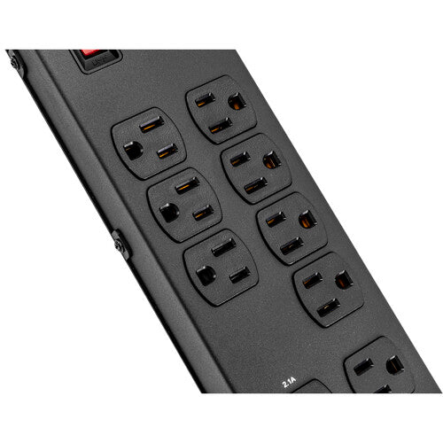 Monster Cable Pro MI 8-Outlet Surge Protector with USB, 15' cord