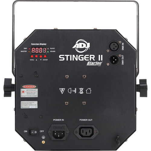 American DJ Stinger II - 3 FX-In-1 - Moonflower, Strobe, and Laser Effect with UV