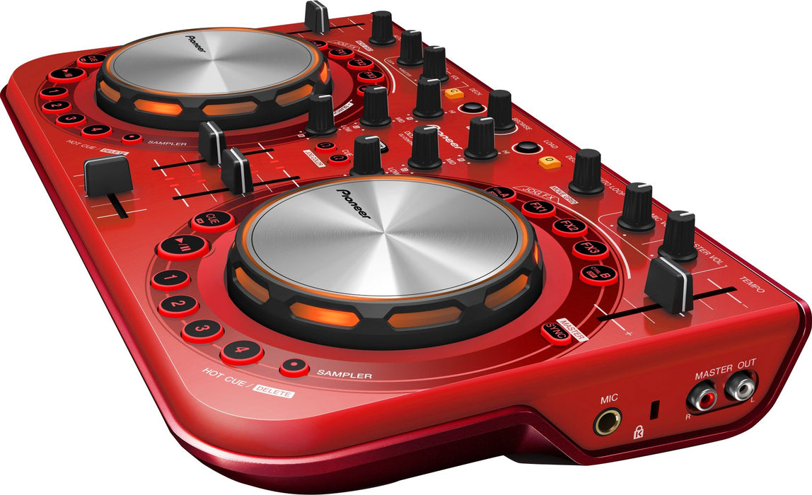 Pioneer DDJ-WeGo 2-R DJ Controller, Red (Open Box)
