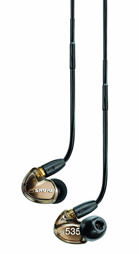 Shure SE535 Sound Isolating Earphones in Metallic Bronze — Rock