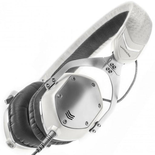 V-MODA XS On-Ear Folding Design Noise-Isolating Metal Headphone (White Silver) - Rock and Soul DJ Equipment and Records