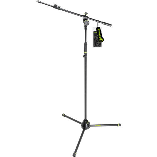 Gravity Stands MS 4322 HDB Heavy-Duty Tripod Microphone Stand with 2-Point Telescoping Boom