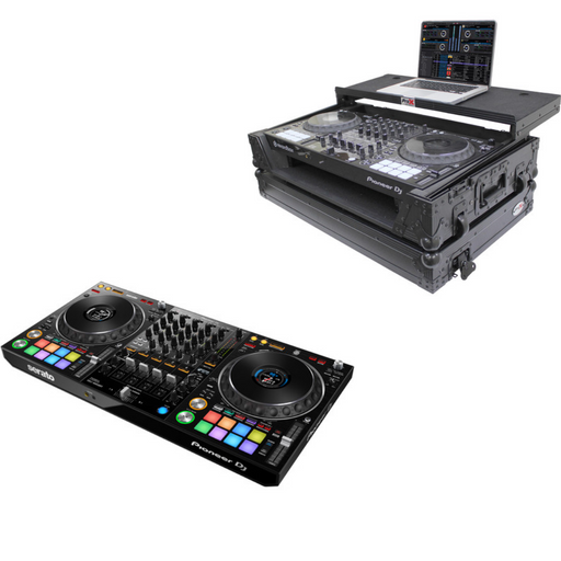 Pioneer DJ DDJ-1000SRT 4-Channel Serato DJ Controller + ProX DDJ1000 WLTBL LED Case Bundle - Rock and Soul DJ Equipment and Records