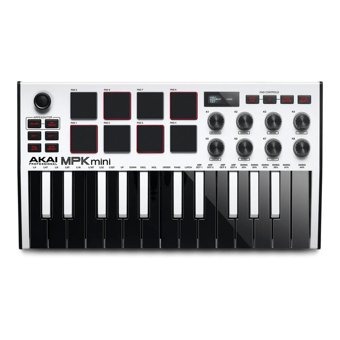 Akai Professional MPK Mini MKIII 25-Key MIDI Controller (White)