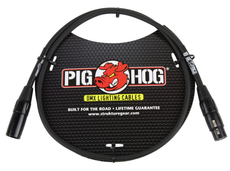 Pig Hog PHDMX3 DMX 3 pin lighting Cable, 3ft