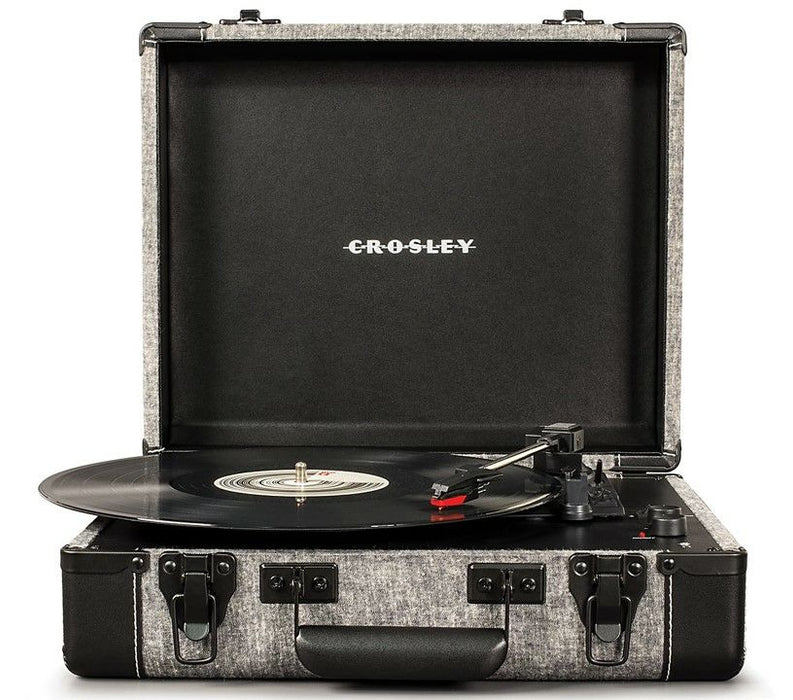 Crosley CR6019E-SMK Executive Vintage Bluetooth in/Out 3-Speed Portable USB Turntable, Smoke