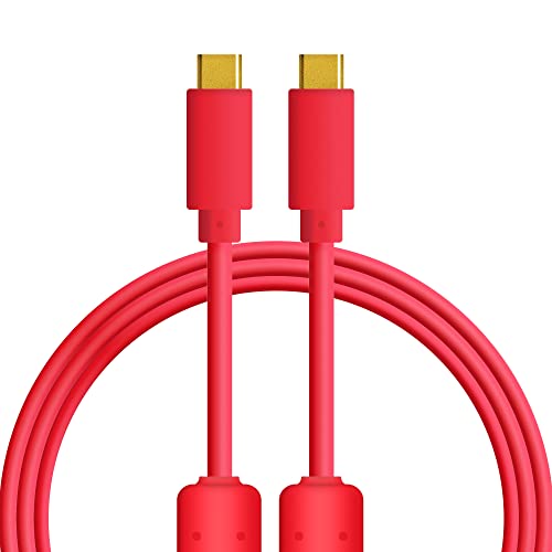 DJ TechTools Chroma Cables: Audio Optimized USB-C to USB-C Cable (Red)