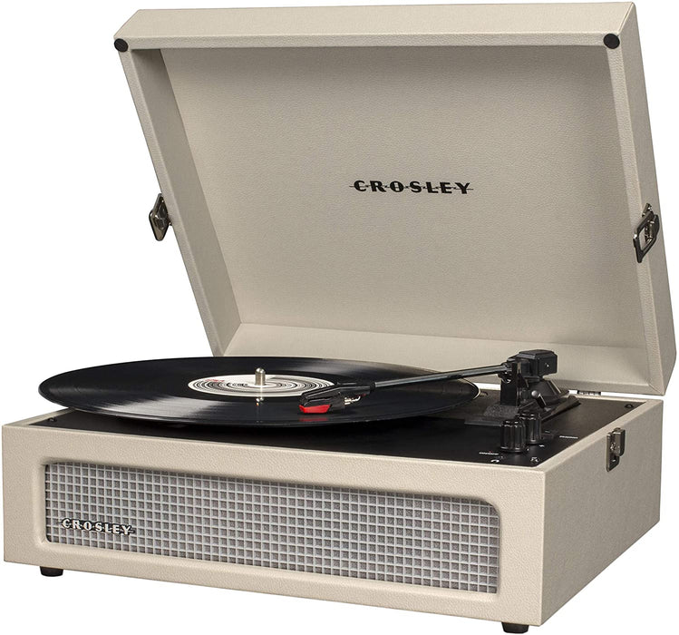 Crosley CR8017A-DU Voyager Vintage Portable Turntable with Bluetooth Receiver and Built-in Speakers, Dune