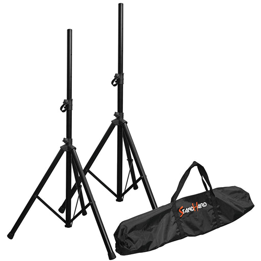 Entry level pair of steel speakers stands with carry bag - Rock and Soul DJ Equipment and Records