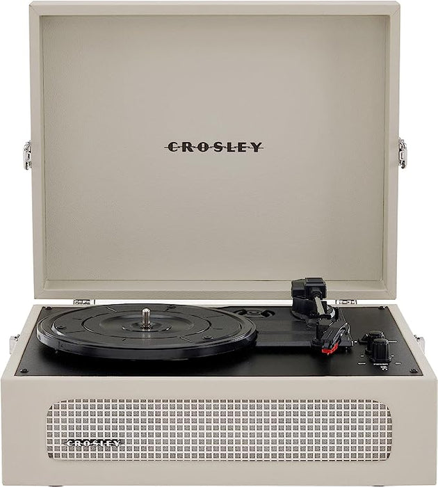 Crosley CR8017B-DU Voyager Vintage Portable Vinyl Record Player Turntable with Bluetooth in/Out and Built-in Speakers, Dune