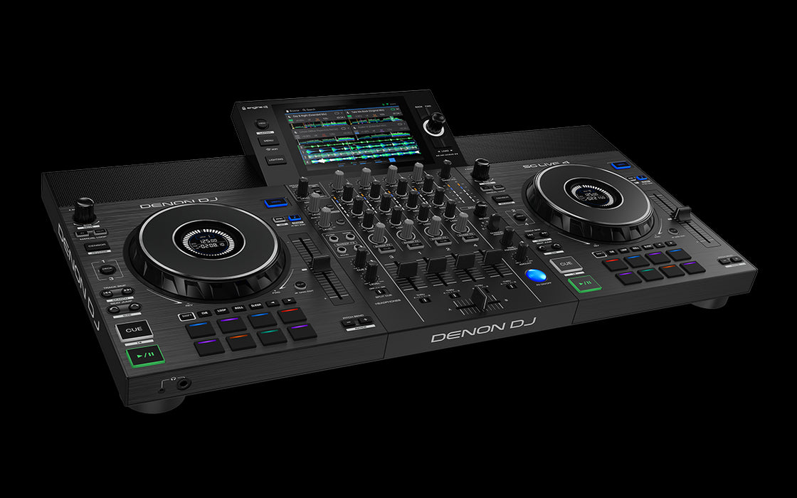 Denon DJ SC Live 4-Standalone Controller, 4-Channel Mixer, Amazon Music Unlimited Streaming, Wi-Fi, Speakers, Serato DJ & Virtual DJ Compatible