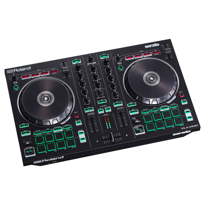 Roland DJ-202 2-Channel, 4-Deck DJ Controller & Full version of Serato DJ (Open Box)