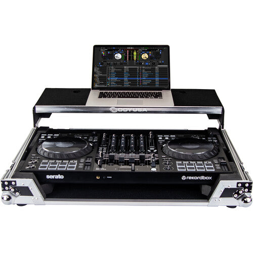 Pioneer DJ DDJ-FLX10 + Odyssey FZGSFLX10WM DJ Flight Case with Glide Style Laptop Platform and Wheels