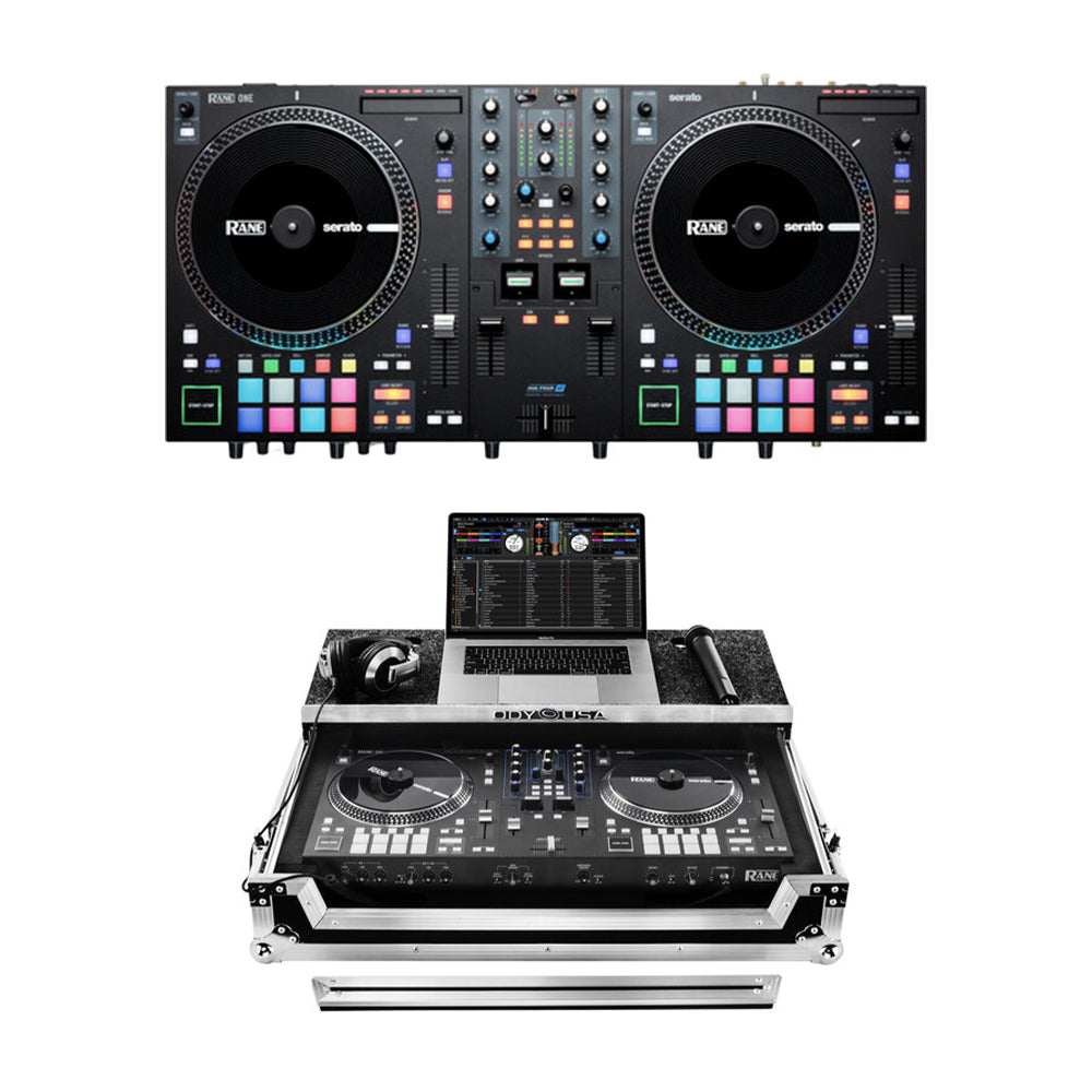 Rane DJ One + Odyssey Rane One Flight Case with Patented Glide Platfor ...