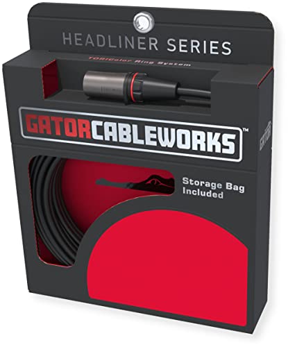 Cableworks By Gator Cases Headliner Series 10 Foot XLR Microphone Cable; (GCWH-XLR-10)