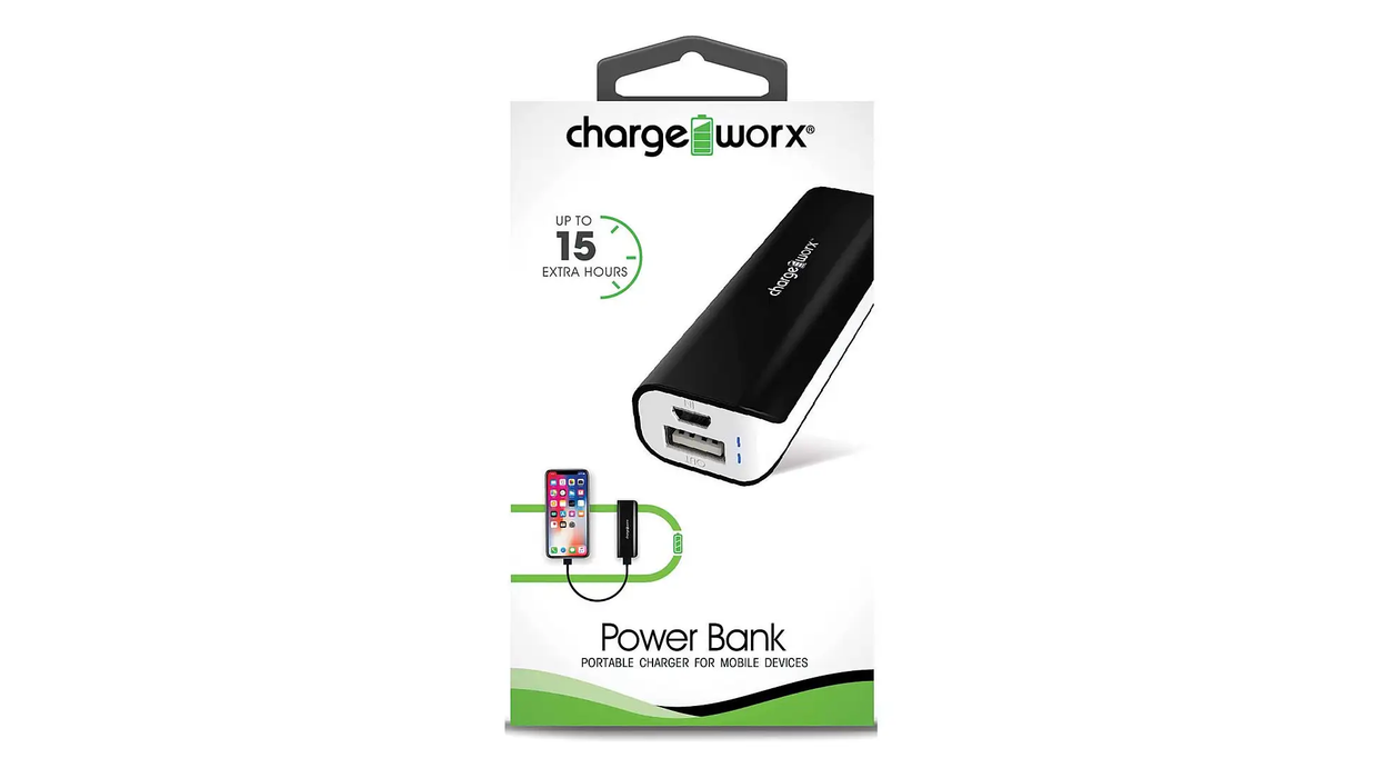 Chargeworx 2000mAh Power Bank CX6617BK