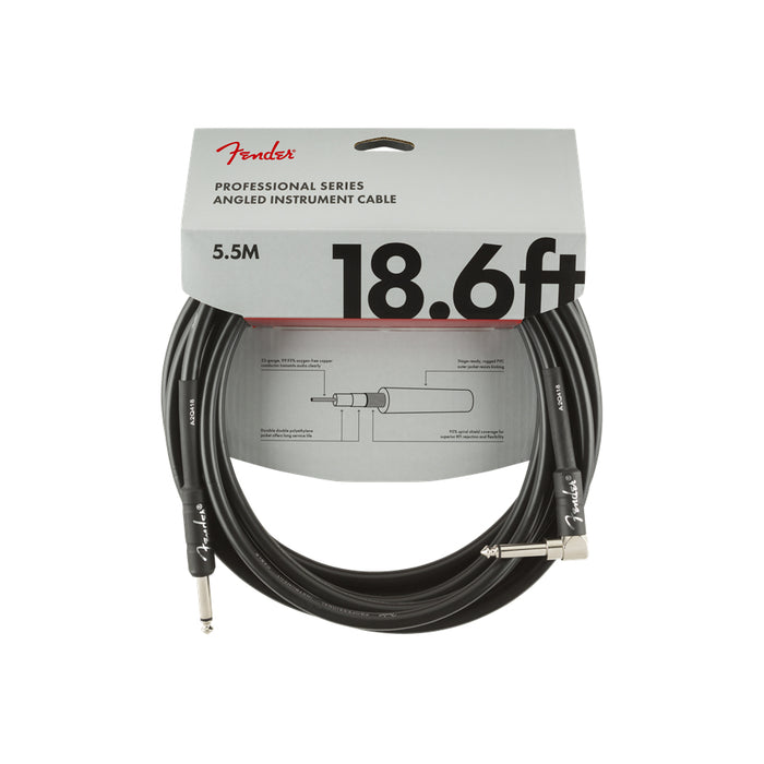 Fender Professional Series Instrument Cable, 18.6 Ft - Black