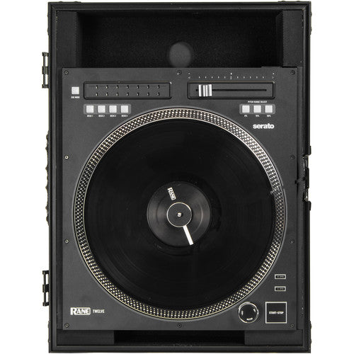 RANE DJ TWELVE MKII + Odyssey Innovative Designs Black Label Rane Twelve Motorized Turntable DJ Battle Controller Case (All Black)