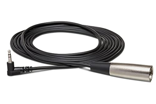 Hosa XVM-110M Right Angle 3.5 mm TRS to XLR3M Microphone Cable, 10 Feet