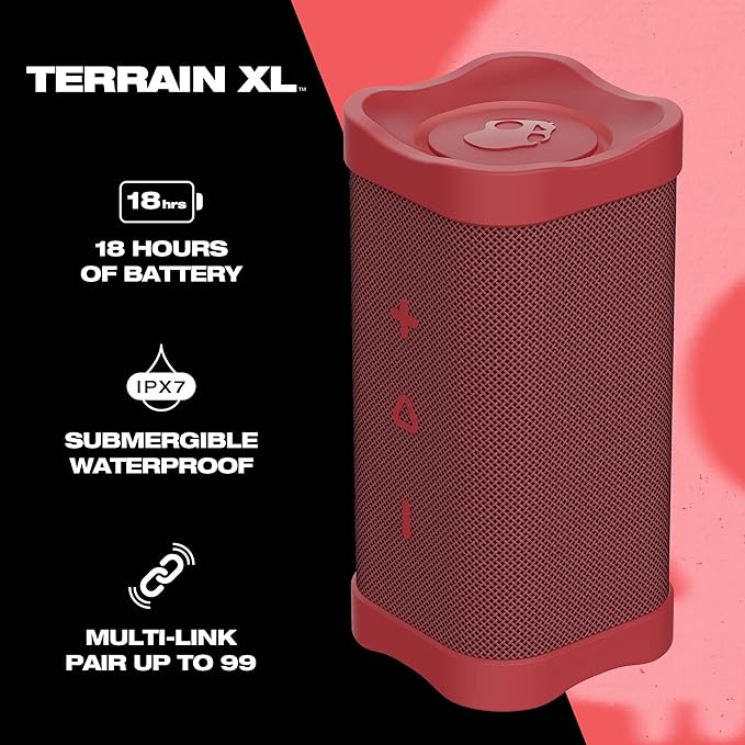 Skullcandy Terrain XL Wireless Bluetooth Speaker - Red