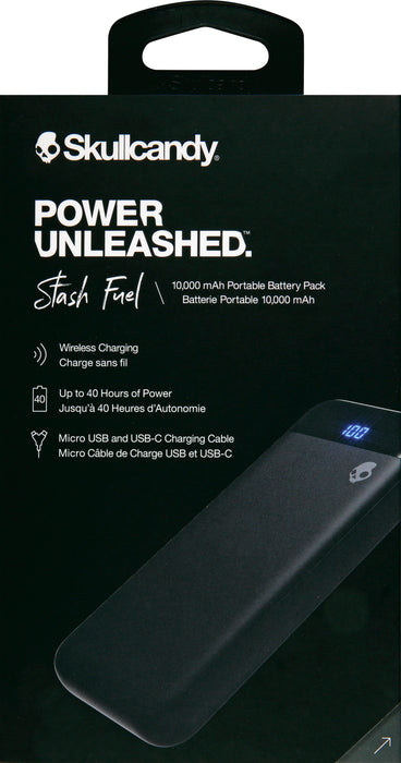 Skullcandy Stash Fuel 10,000 mAh Portable Battery Pack - Black