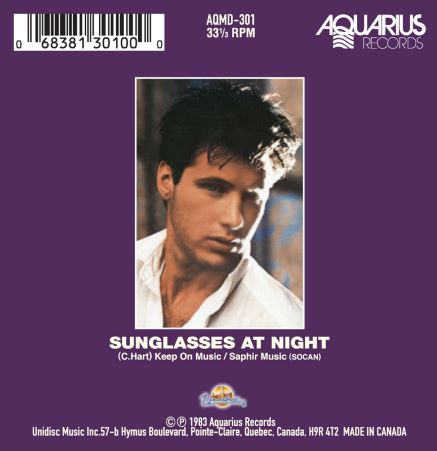 Corey Hart 3 Inch Vinyl Record - Sunglasses at Night - Rock and Soul DJ Equipment and Records