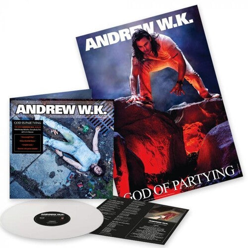 Andrew W.K. God Is Partying (Parental Advisory Explicit Lyrics, Colored Vinyl, White, Poster)