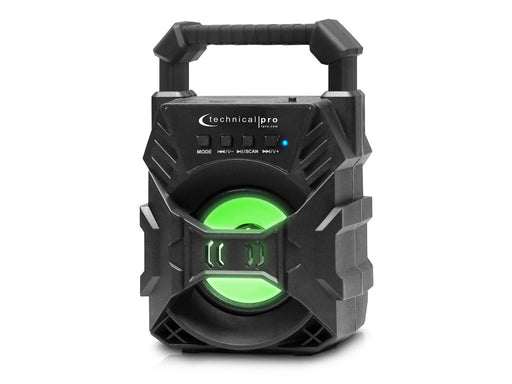 Technical pro Rechargeable Battery Powered Bluetooth Speaker (Black) (1 lbs) (60) - Rock and Soul DJ Equipment and Records