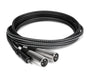 Hosa Stereo Breakout, 3.5 mm TRS to Dual XLR3M - Rock and Soul DJ Equipment and Records