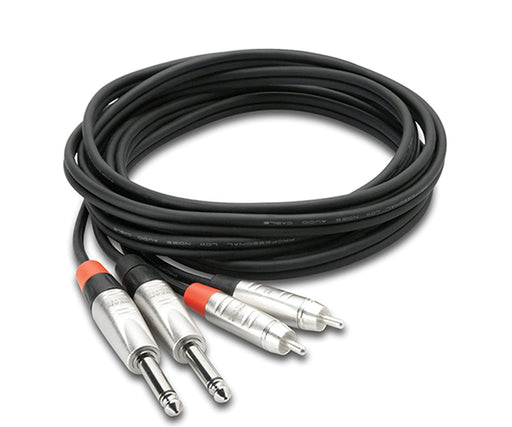 Hosa Pro Stereo Interconnect Dual REAN 1/4 in TS to RCA - Rock and Soul DJ Equipment and Records