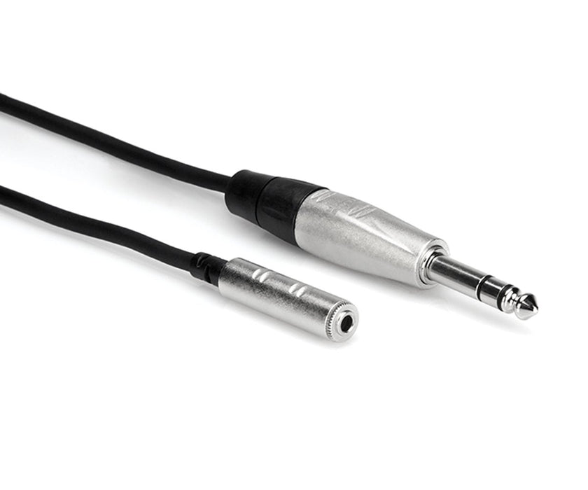 Hosa Pro Headphone Adaptor Cable, REAN 3.5 mm TRS to 1/4 in TRS - Rock and Soul DJ Equipment and Records