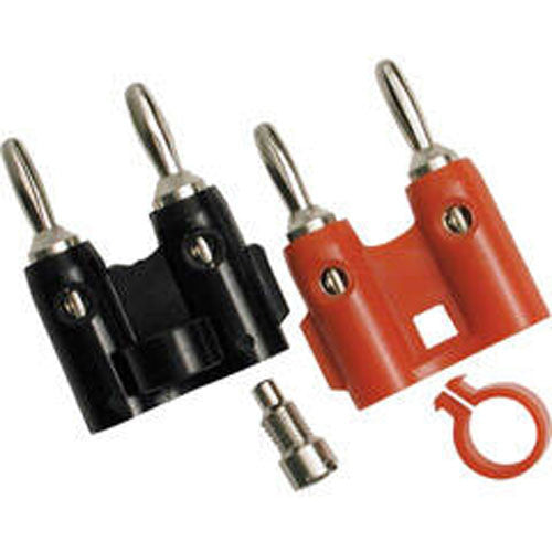 Hosa Technology BNA-240 - Heavy Duty Banana Connectors for 12 Gauge Speaker Wire (1 Red, 1 Black) - Rock and Soul DJ Equipment and Records