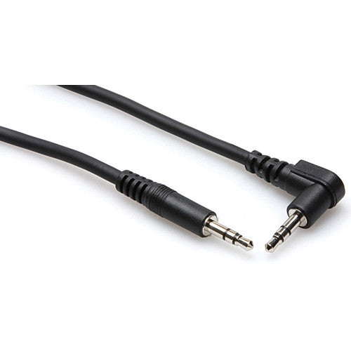 Hosa Technology Stereo Mini Male to Stereo Mini Angled Male Cable (5') - Rock and Soul DJ Equipment and Records