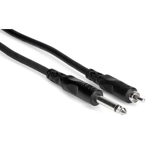 Hosa Technology 1/4" Phone Male to RCA Male Audio Interconnect Cable - 3' - Rock and Soul DJ Equipment and Records