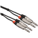 Hosa Technology Pro Stereo Dual REAN 1/4" M to 1/4" M TS Cable - 3' - Rock and Soul DJ Equipment and Records
