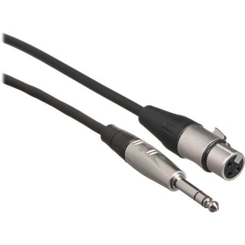 Hosa Technology HXS-010 Balanced 3-Pin XLR Female to 1/4" TRS Male Audio Cable (10') - Rock and Soul DJ Equipment and Records