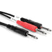 Hosa Technology Stereo 1/4" Male to (2) Mono 1/4" Male Y-Cable - 9.84' (3 m) - Rock and Soul DJ Equipment and Records