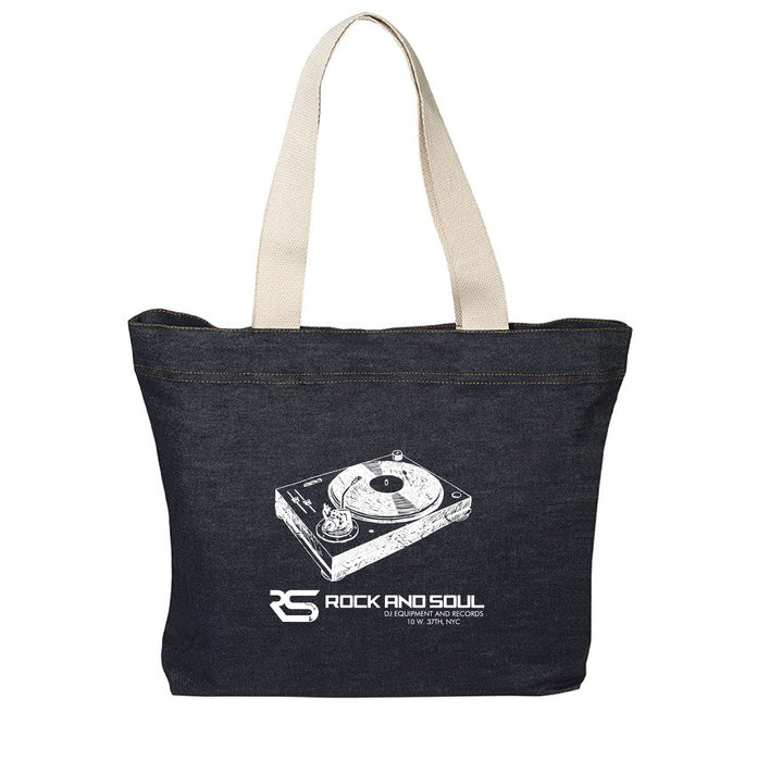Rock and Soul exclusive Denim Tote - Rock and Soul DJ Equipment and Records