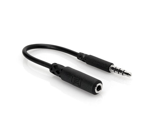 Hosa Headphone Adapter, 3.5 mm TRRS to Slim 3.5 mm TRRS - Rock and Soul DJ Equipment and Records