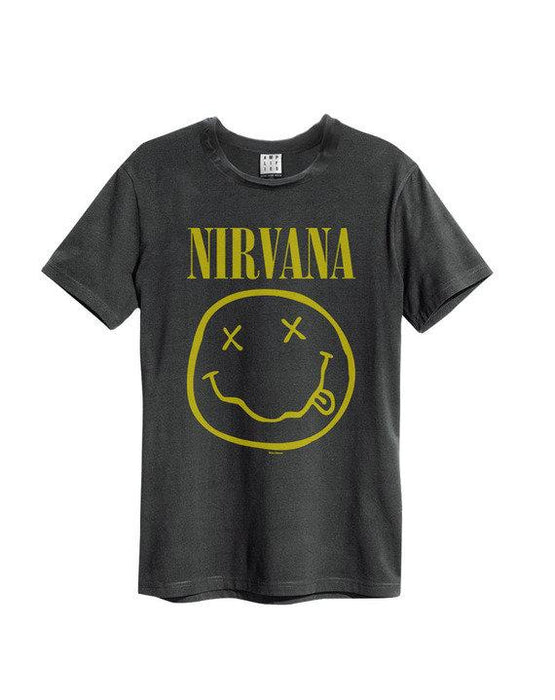 Nirvana Smiley Vintage T-Shirt (Charcoal)