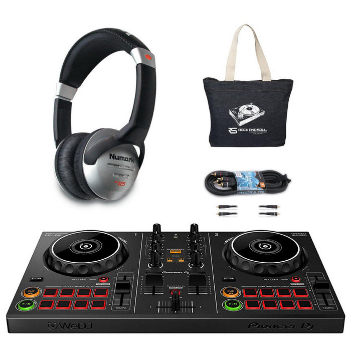 Pioneer DJ DDJ-200 Intro Pack Lite + Free DJ Class - Rock and Soul DJ Equipment and Records