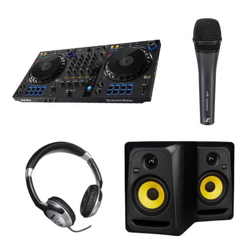 DDJ-FLX6 + KRK Classic Pair + Numark Headphones HF125 + Microphone - Rock and Soul DJ Equipment and Records