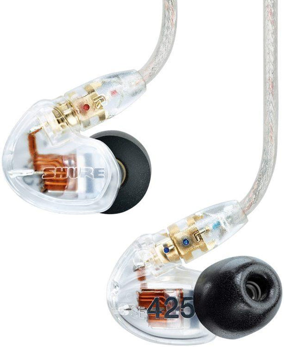 Shure SE425 Sound Isolating In-Ear Stereo Headphones (Clear) - Rock and Soul DJ Equipment and Records