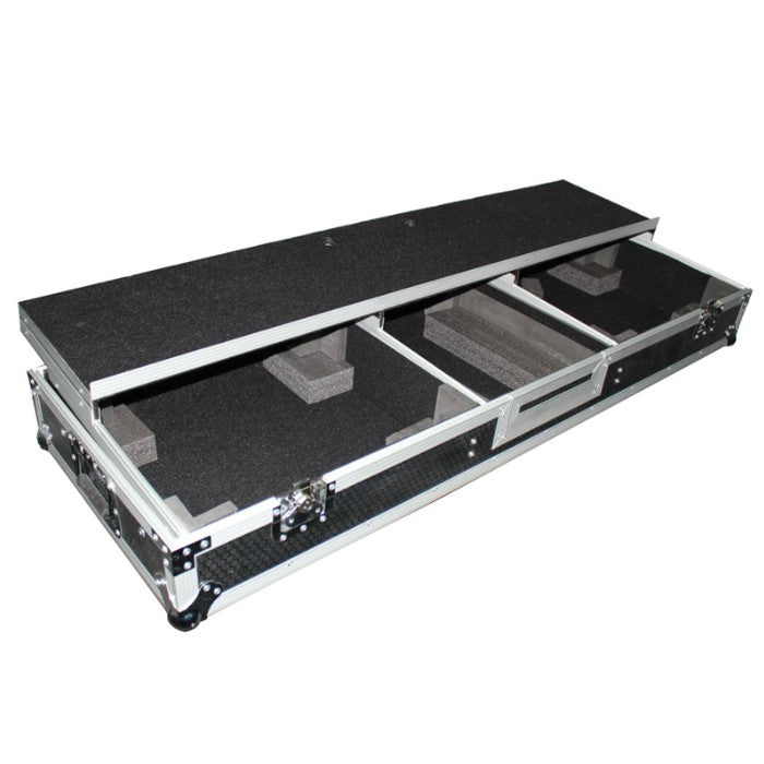 ProX XS-TMC1012-WLTF-BTL Fits RANE 72 (Seventy-Two) and two turntables in battle mode Standard Style, Silver trim on Black Honeycomb Digital exterior design ATA-300 Style Gig Ready Flight Road Case!